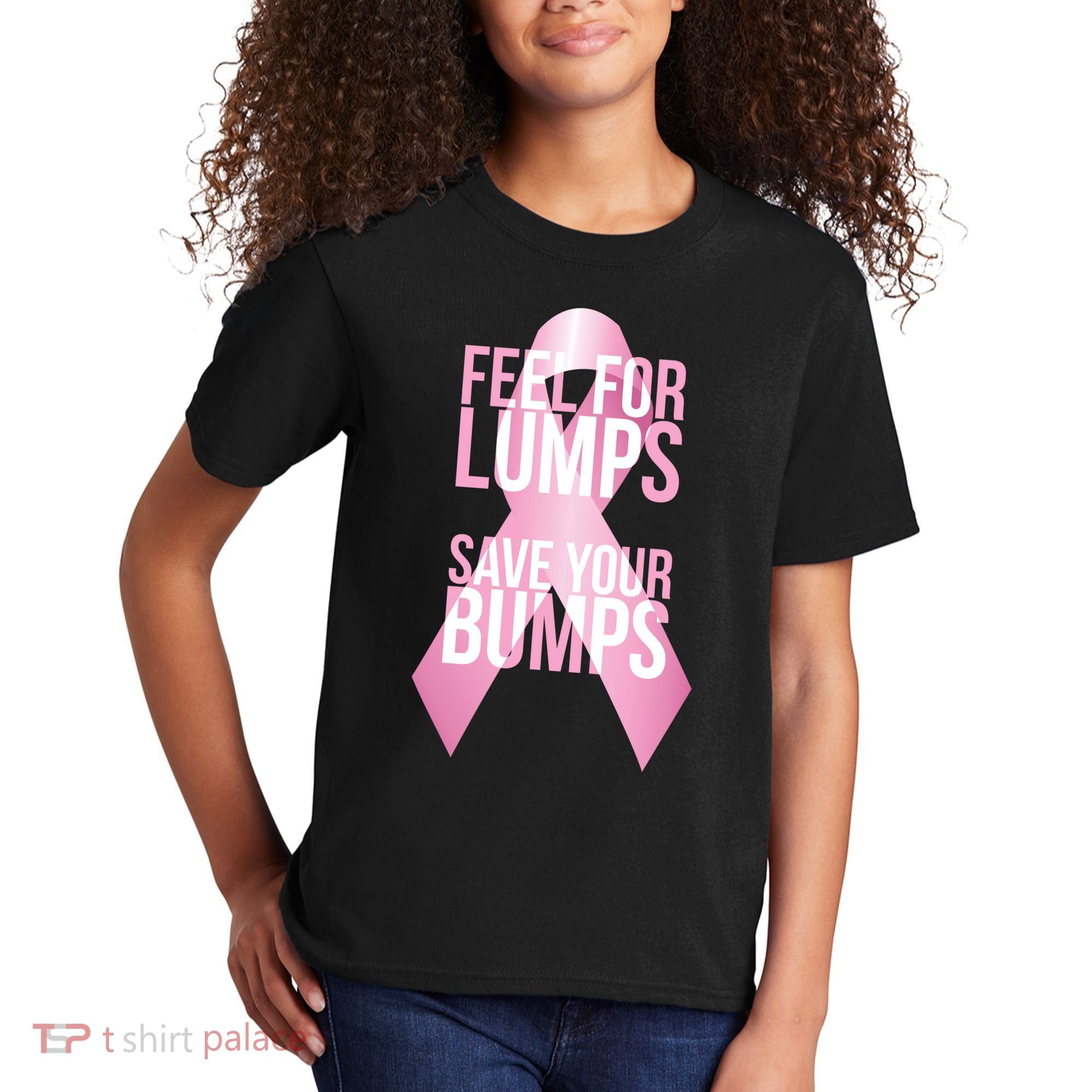 Feel For Lumps, Save Your Bumps - Breast Cancer Awareness Kids T-Shirt