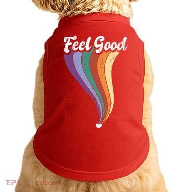 Feel Good Retro Vintage Rainbow Doggie Tank