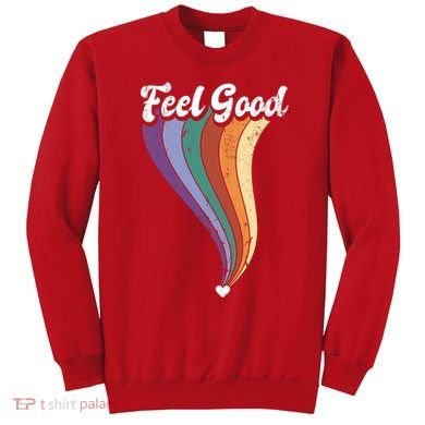 Feel Good Retro Vintage Rainbow Sweatshirt