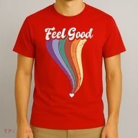 Feel Good Retro Vintage Rainbow T-Shirt thumb 3