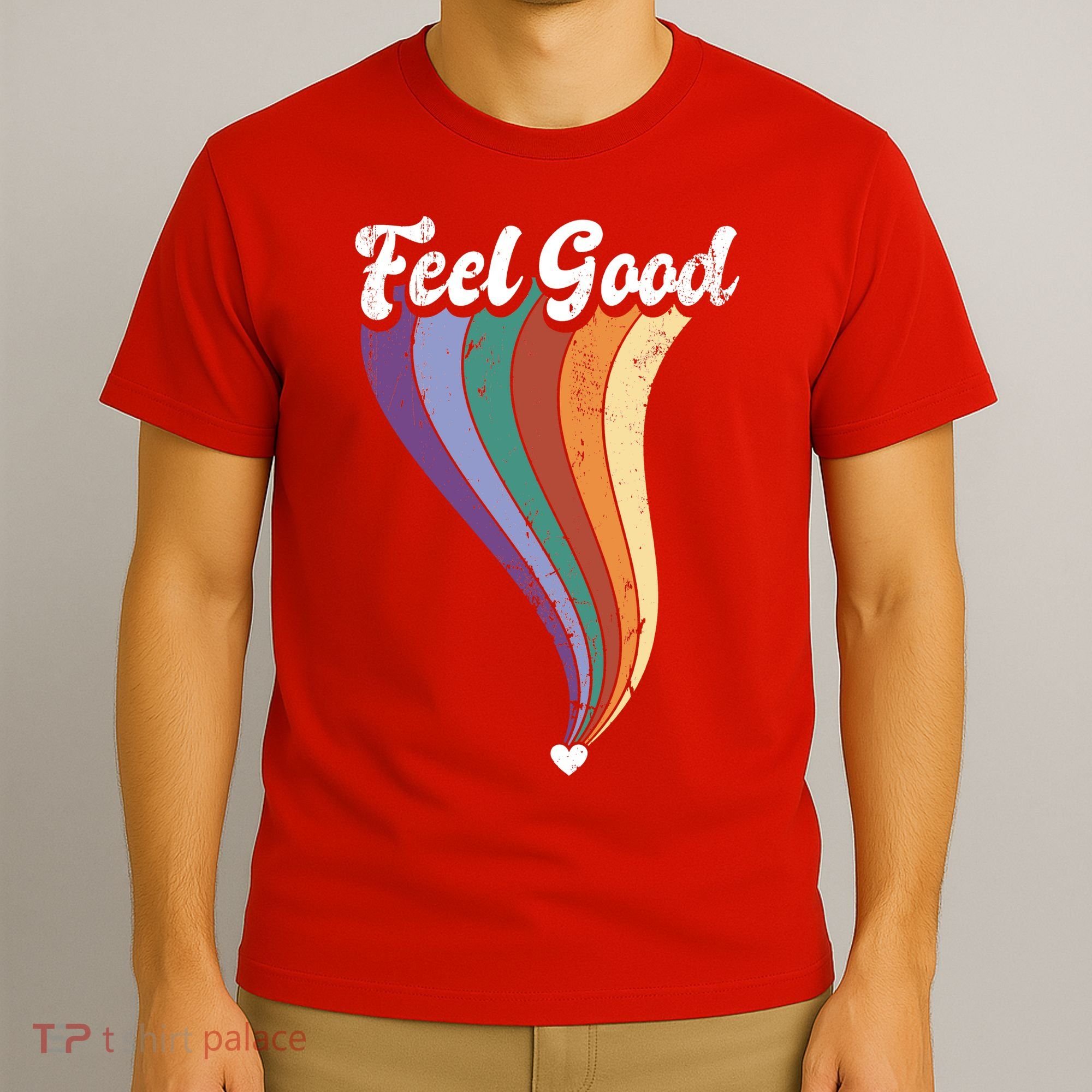 Feel Good Retro Vintage Rainbow T-Shirt
