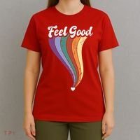 Feel Good Retro Vintage Rainbow T-Shirt thumb 4