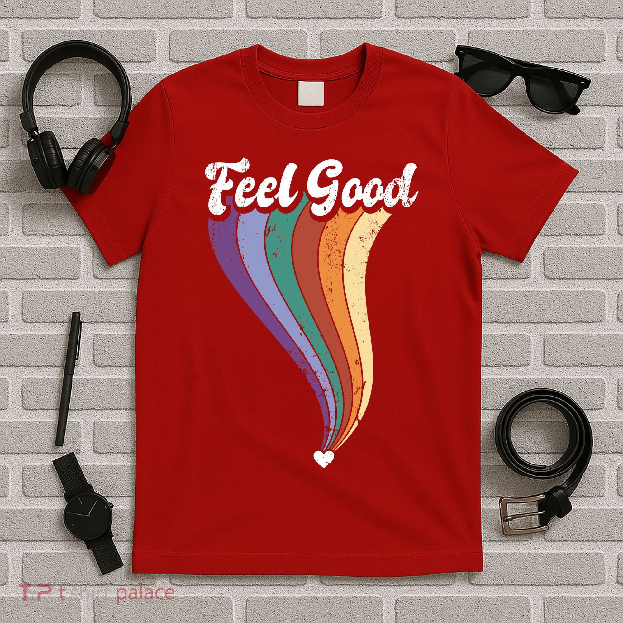 Feel Good Retro Vintage Rainbow T-Shirt