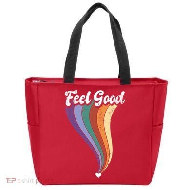 Feel Good Retro Vintage Rainbow Tote Bag