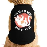 Feel Safe At Night Sleep With A Cat Doggie Tank thumb 0