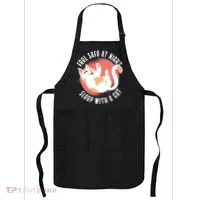 Feel Safe At Night Sleep With A Cat Apron thumb 0