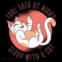 Feel Safe At Night Sleep With A Cat Coffee Mug thumb 5