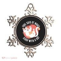 Feel Safe At Night Sleep With A Cat Ornament thumb 0