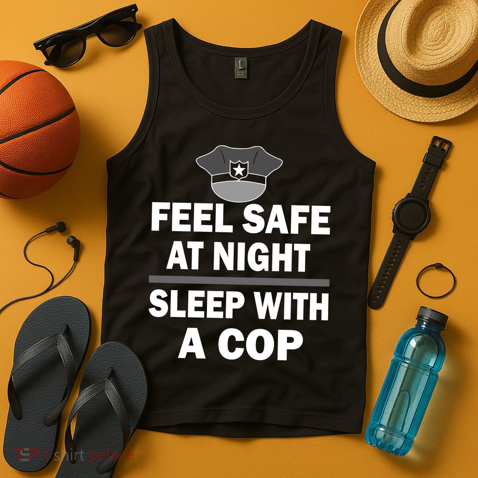 Feel Safe At Night Sleep With A Cop Tank Top