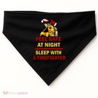 Feel Safe At Night Sleep With A Firefighter USA-Made Doggie Bandana thumb 0