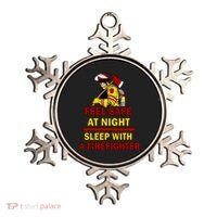 Feel Safe At Night Sleep With A Firefighter Ornament thumb 0