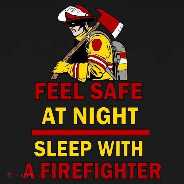 Feel Safe At Night Sleep With A Firefighter Toddler T-Shirt