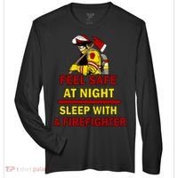Feel Safe At Night Sleep With A Firefighter Zone Performance Long-Sleeve T-Shirt thumb 0