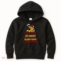 Feel Safe At Night Sleep With A Firefighter Kids Hoodie thumb 0