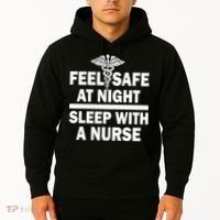 Feel Safe At Night Sleep With A Nurse Hoodie thumb 2