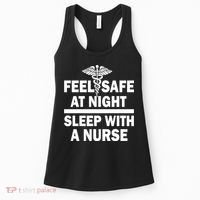 Feel Safe At Night Sleep With A Nurse Women's Tank Top thumb 0