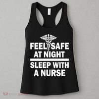 Feel Safe At Night Sleep With A Nurse Women's Tank Top thumb 3
