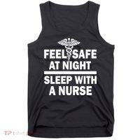 Feel Safe At Night Sleep With A Nurse Tank Top thumb 0