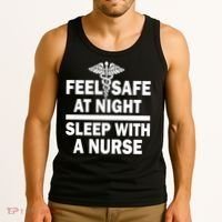 Feel Safe At Night Sleep With A Nurse Tank Top thumb 3