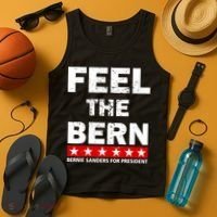 Feel The Bern Bernie Sanders Tank Top thumb 4