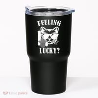 Feeling Luck Cat With Pistol Gun Tumbler thumb 0