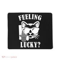 Feeling Luck Cat With Pistol Gun Mousepad thumb 0