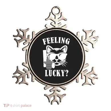 Feeling Luck Cat With Pistol Gun Ornament