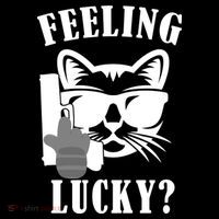 Feeling Luck Cat With Pistol Gun Ornament thumb 1