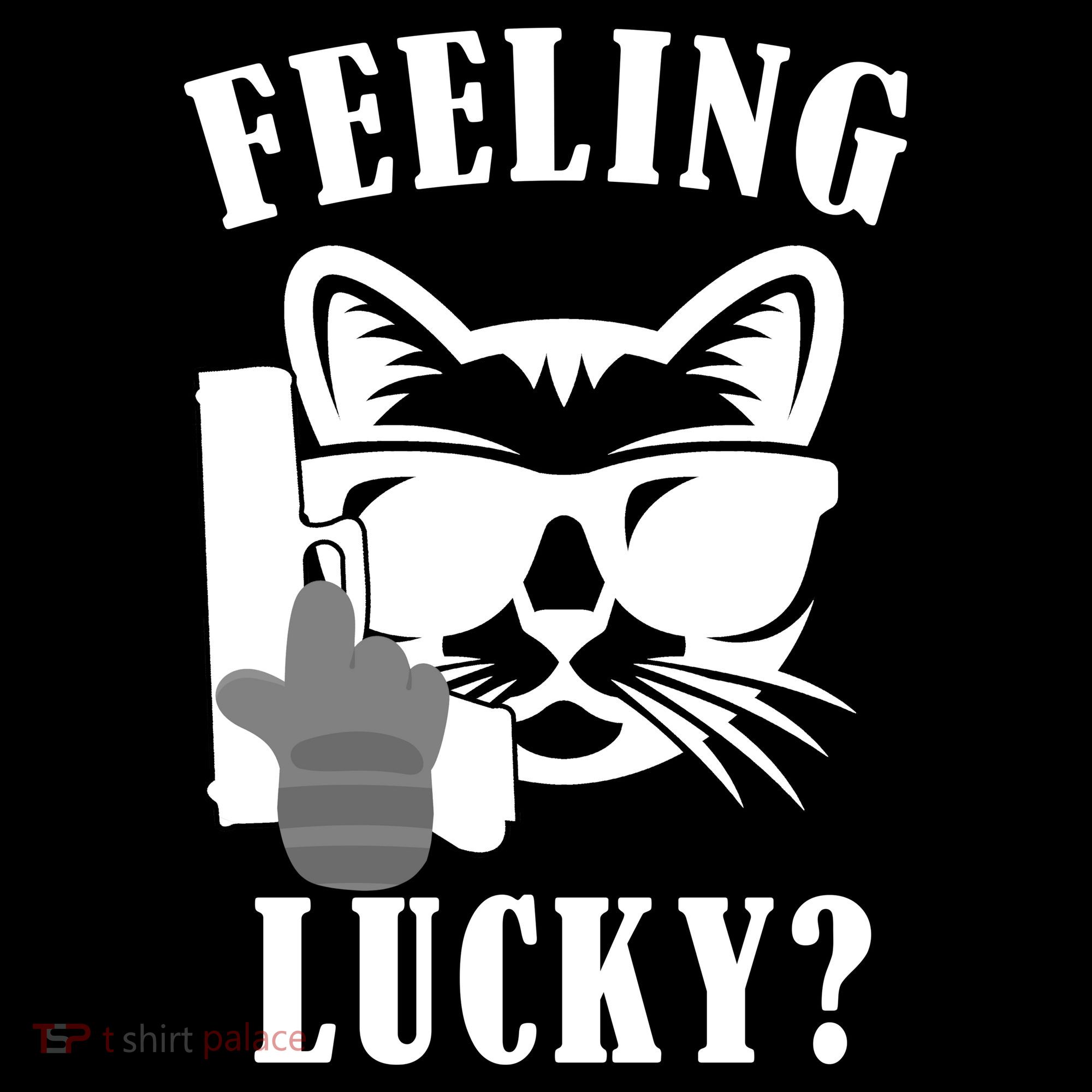 Feeling Luck Cat With Pistol Gun Ornament