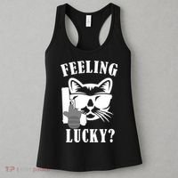 Feeling Luck Cat With Pistol Gun Women's Tank Top thumb 3
