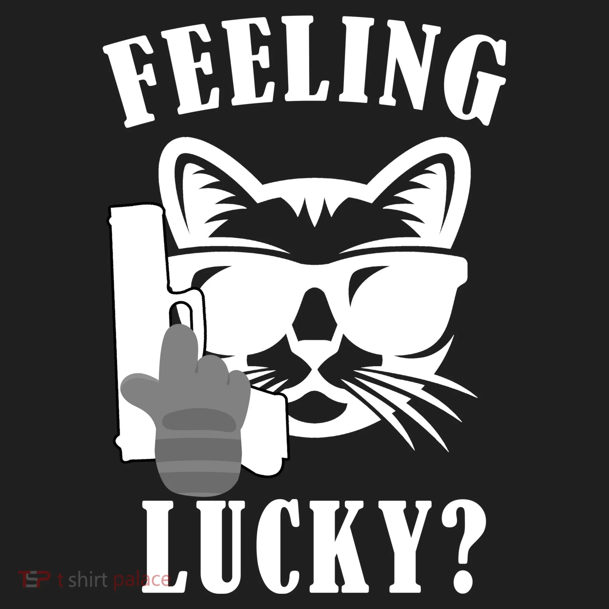 Feeling Luck Cat With Pistol Gun Hat