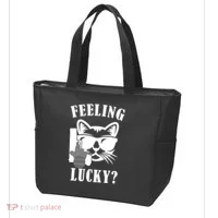 Feeling Luck Cat With Pistol Gun Tote Bag thumb 3