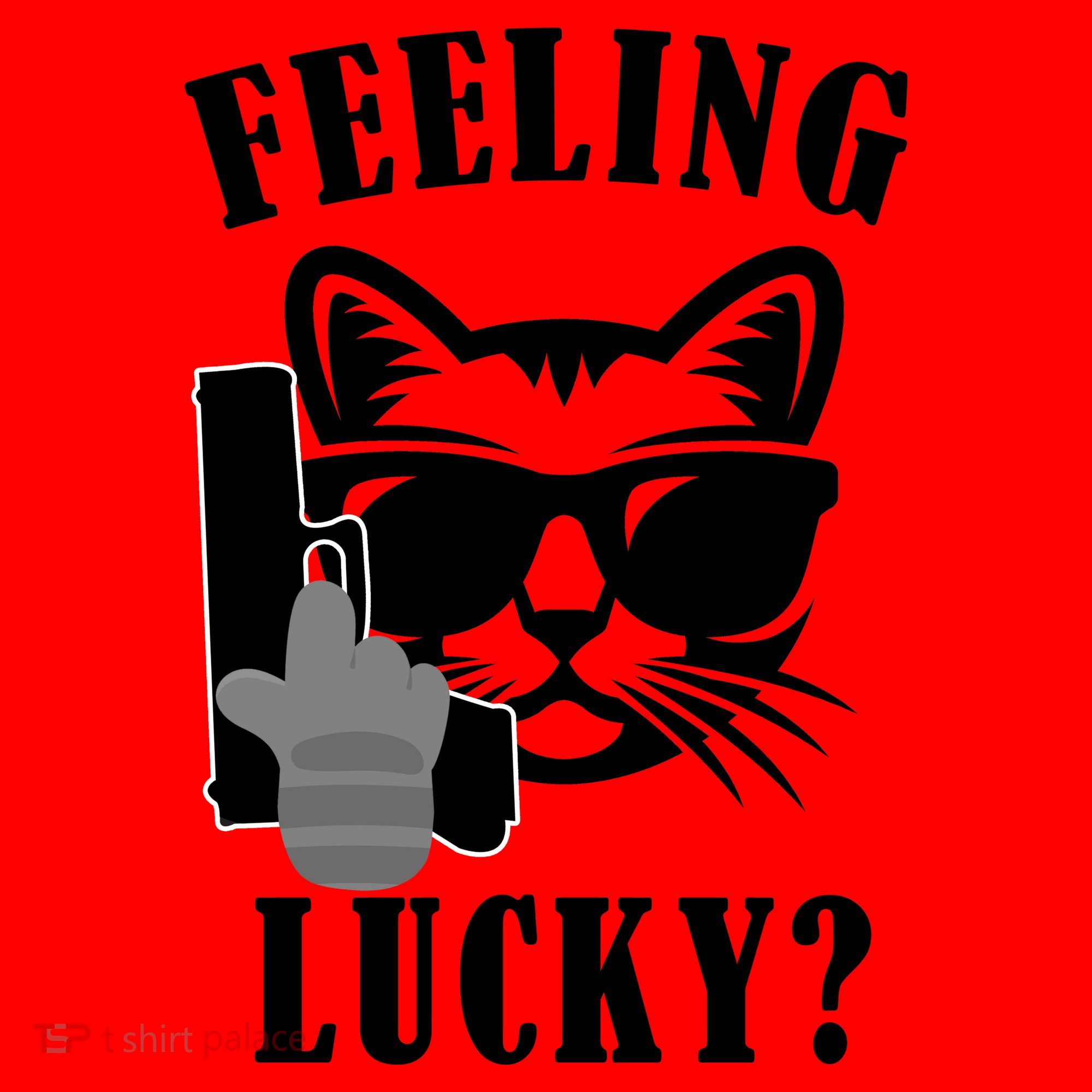 Feeling Luck Cat With Pistol Gun Santa Hat