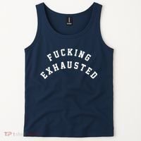 Fucking Exhausted Funny Humor Tank Top thumb 2