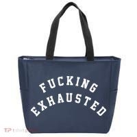 Fucking Exhausted Funny Humor Tote Bag thumb 0