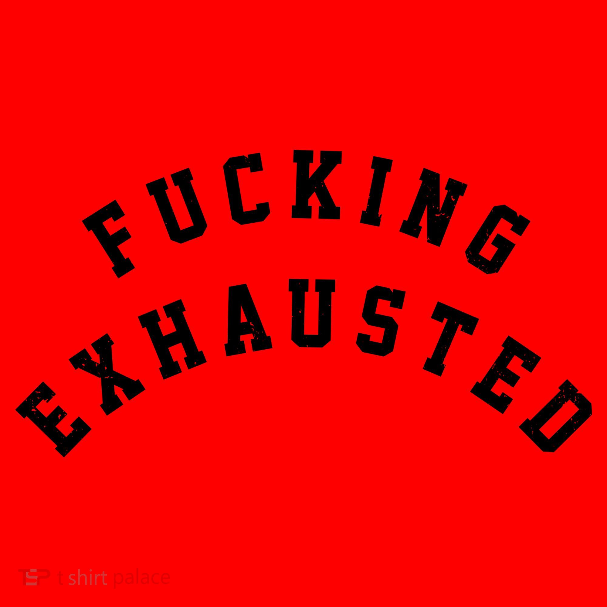 Fucking Exhausted Funny Humor Santa Hat