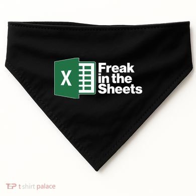 Funny Excel Freak In The Sheets USA-Made Doggie Bandana