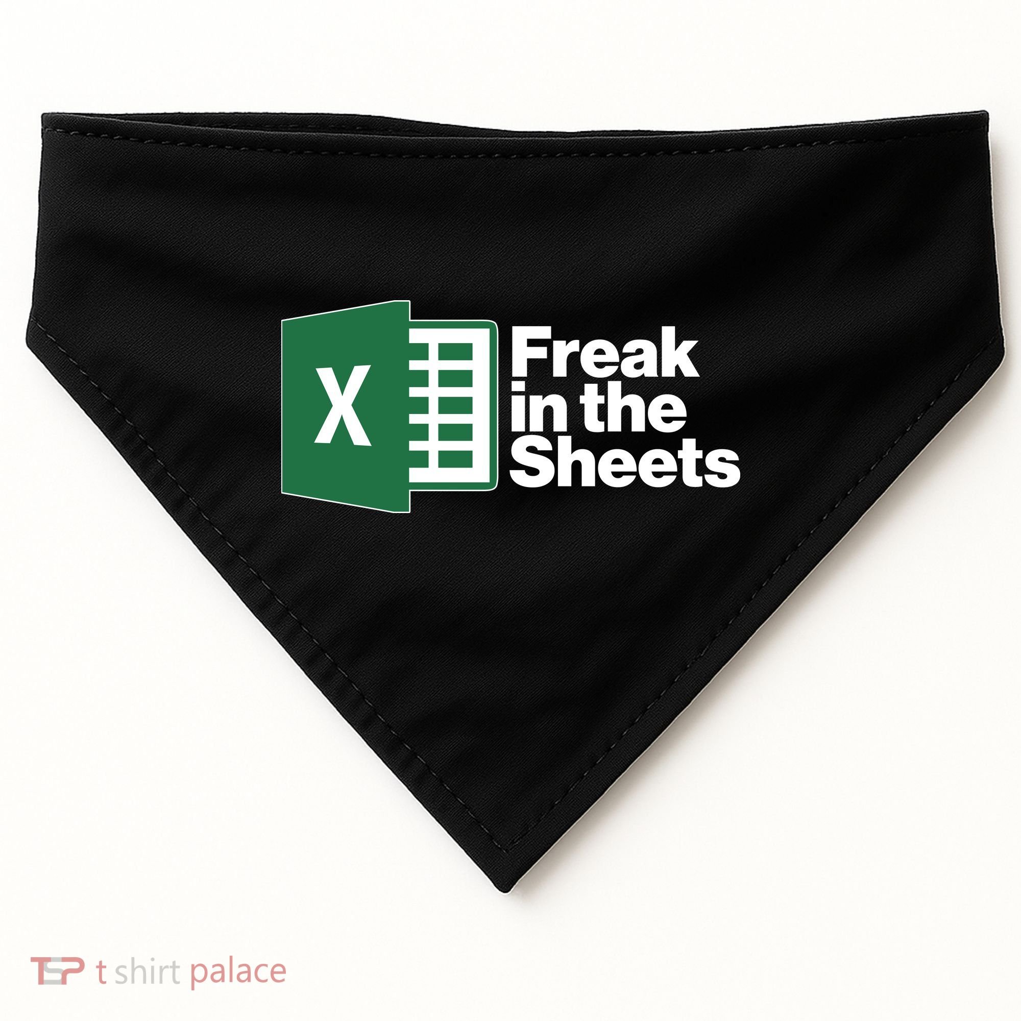 Funny Excel Freak In The Sheets USA-Made Doggie Bandana