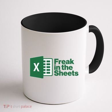 Funny Excel Freak In The Sheets Coffee Mug back