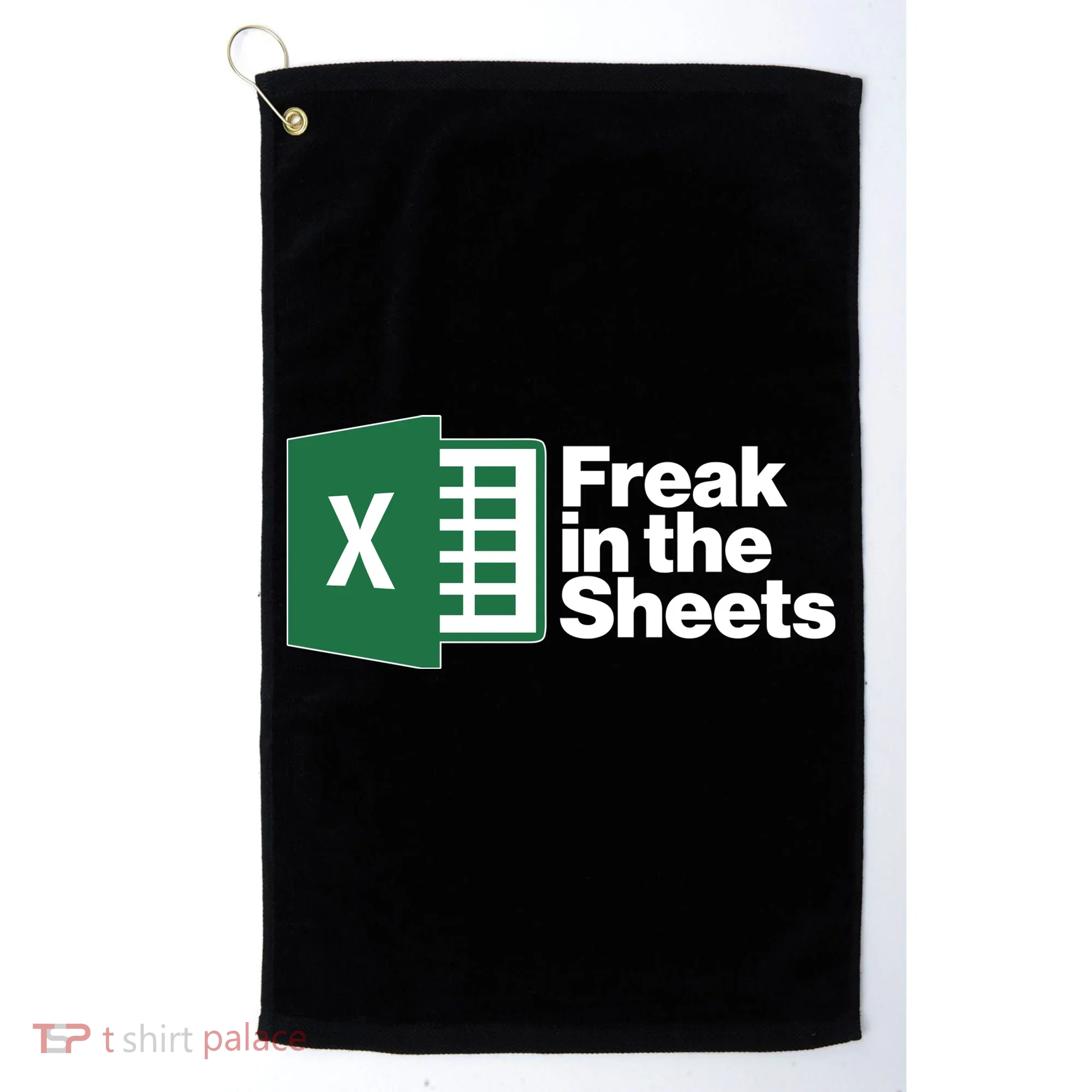 Funny Excel Freak In The Sheets Golf Towel