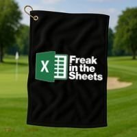 Funny Excel Freak In The Sheets Golf Towel thumb 1
