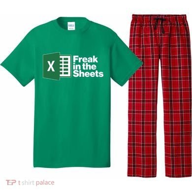 Funny Excel Freak In The Sheets Pajama Set