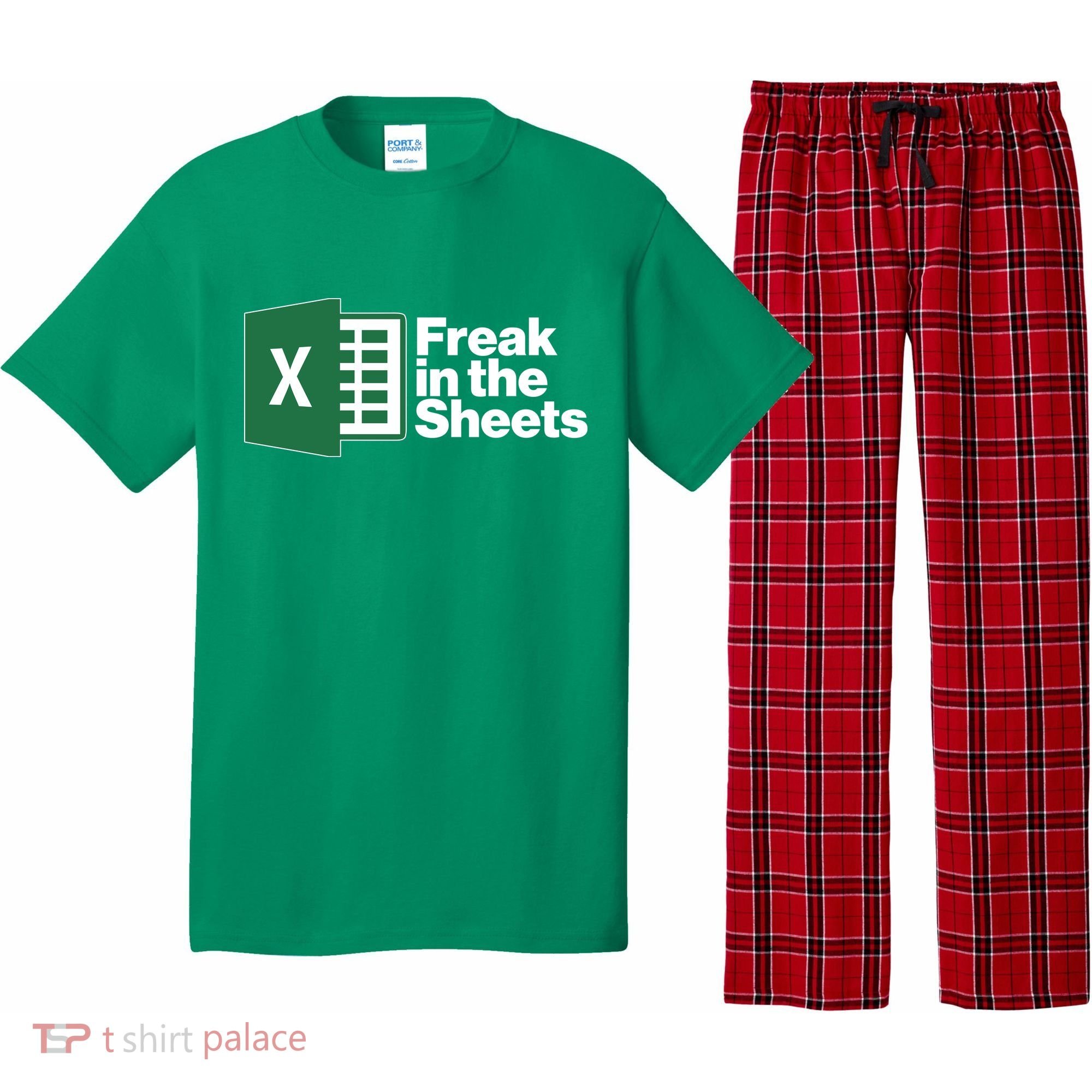 Funny Excel Freak In The Sheets Pajama Set