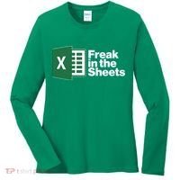 Funny Excel Freak In The Sheets Women's Long Sleeve Shirt thumb 0