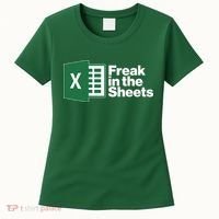 Funny Excel Freak In The Sheets Women's T-Shirt thumb 0