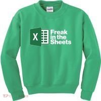 Funny Excel Freak In The Sheets Kids Sweatshirt thumb 0