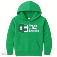 Funny Excel Freak In The Sheets Kids Hoodie thumb 0