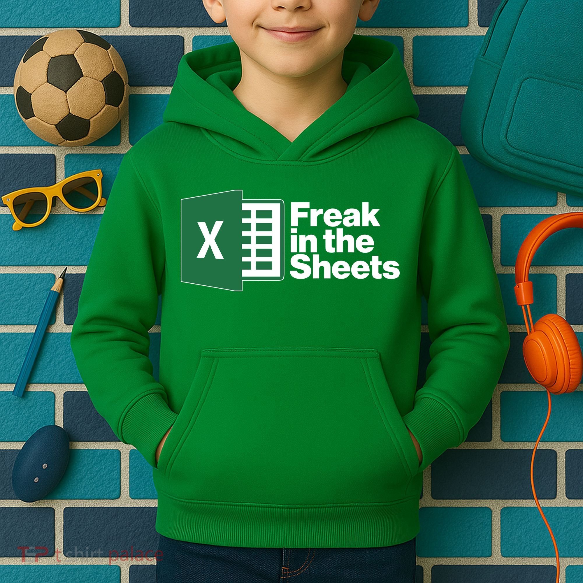 Funny Excel Freak In The Sheets Kids Hoodie