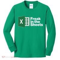 Funny Excel Freak In The Sheets Kids Long Sleeve Shirt thumb 0
