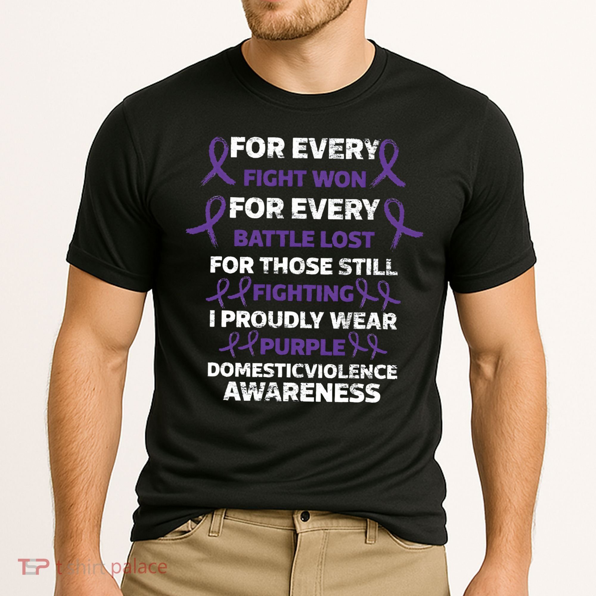 For Every Fight Won Domistic Violence Awareness Domestic V Cooling Performance Crew T-Shirt